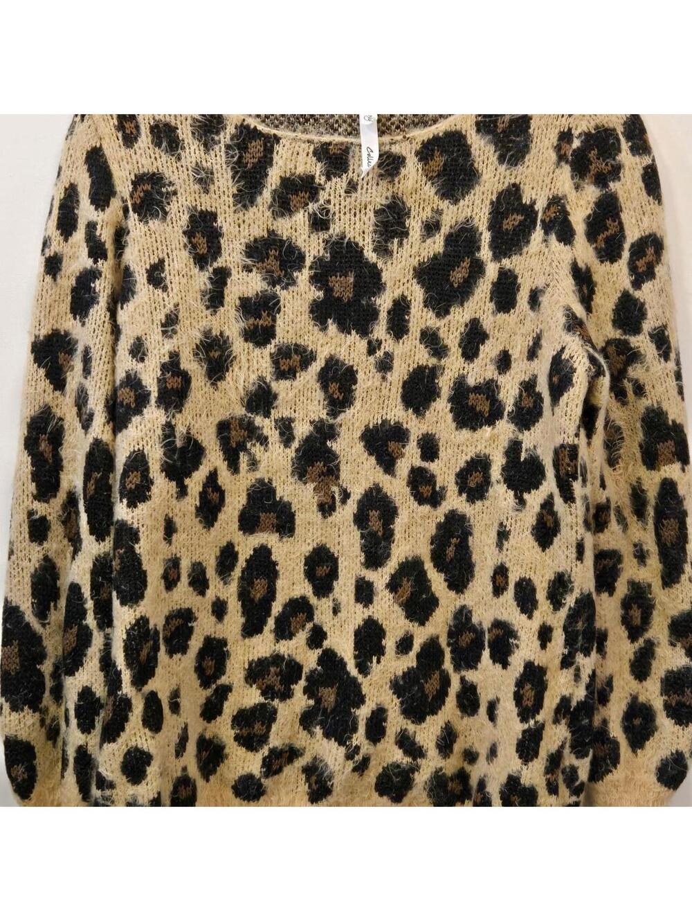 NY Collection Women's Multi and Brown Jumper